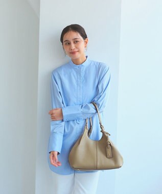 TOPKAPI 【TREASURE TOPKAPI】ソフトレザー センターステッチ 2way トートバッグ グレージュ