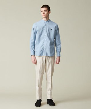 J.PRESS MEN 【大人気バックブル】バンドカラー オックスフォードシャツ サックスブルー系