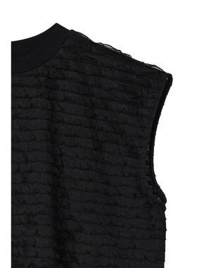 Green Parks フリルカットプルオーバー Black