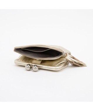 UNBILLION ペルケ perche / マルチスタッズがま口二つ折りウォレット ゴールド