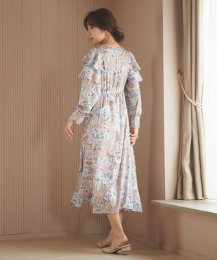 Feroux 【洗える】フラワープリント ワンピース ピンク系9