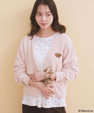 earth music&ecology 【予約】miffy/earth フェイス刺繍シュシュ ブラウン