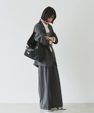 russet ステンシル風プリント ナイロン2WAYショルダーバッグ(SF-271) Black