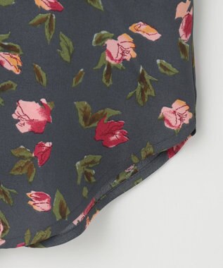 組曲 S カッティングローズプリント フリルブラウス ピンク系5