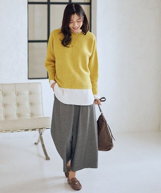 ANY L ウィンターニット イエロー