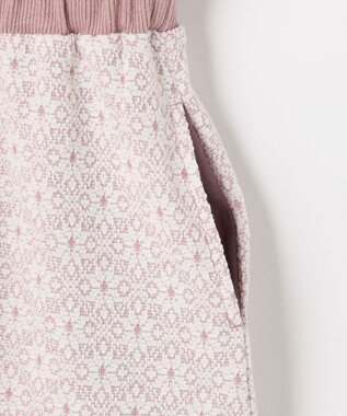 組曲 KIDS 【110-140㎝】 フロストフラワージャガード ワンピース ラベンダー