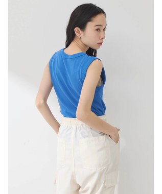 earth music&ecology リブタンクトップ Blue