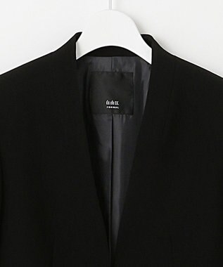 自由区 FORMAL 【洗える】NOIE15平二重 ジャケット+ワンピース ブラック系