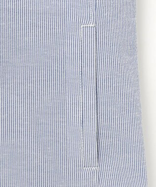 JOSEPH ABBOUD 【清涼・軽量・夏の軽羽織】クールサッカー ライトシャツ アウター ブルー系