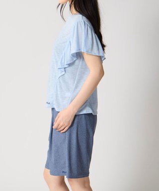 OP／FILA 【FILA】ドルマン袖フリルタンキニ4点セット水着 サックス