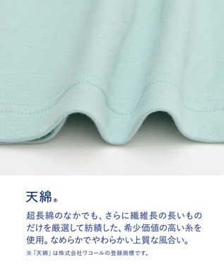 ワコール／睡眠科学 【パジャマ】　長袖・長ズボン　希少な超長綿「天綿」パジャマ　睡眠科学／ワコール　YDX521 グリーン