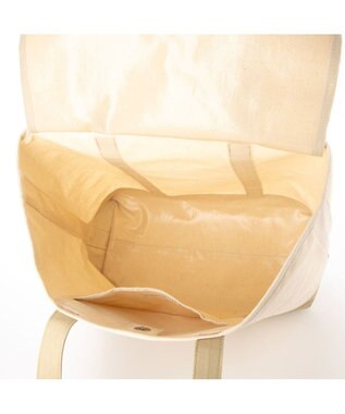 UNBILLION カシュカシュ cachecache / 裏コーディングキャンバスビッグトートバッグ アイボリーミックス