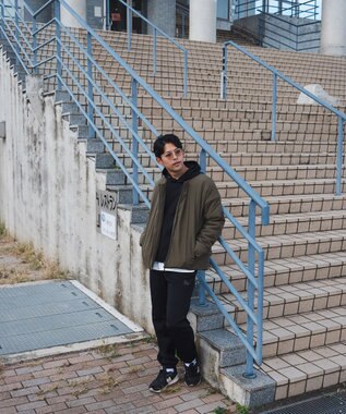 SHARE PARK MENS 【UNISEX】モンスター中綿カーディガン（L・XLサイズ） オリーブ