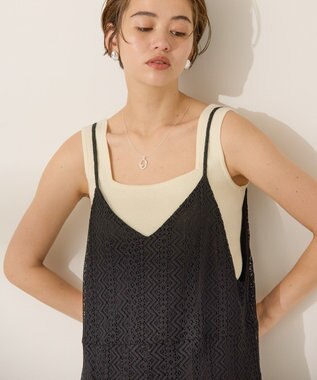 AMERICAN HOLIC レースキャミサロペット【WEB限定カラー有り】 Black