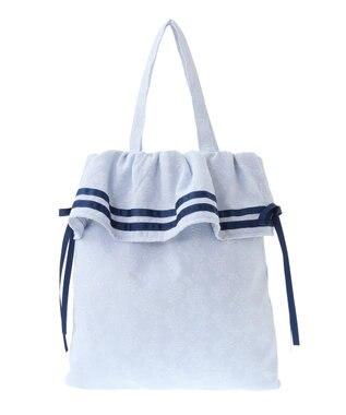 Maison de FLEUR ラインリボンジャカードトートバッグ Light Blue