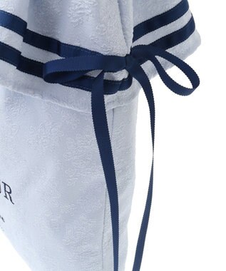 Maison de FLEUR ラインリボンジャカードトートバッグ Light Blue