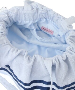 Maison de FLEUR ラインリボンジャカードトートバッグ Light Blue