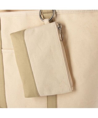 UNBILLION カシュカシュ cachecache / 裏コーディングキャンバスビッグトートバッグ アイボリーミックス