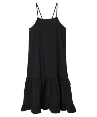 earth music&ecology ティアードキャミワンピース Black