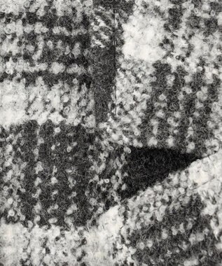 自由区 S BALLIループミルドチェック コート グレー×オフ