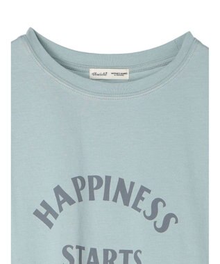 CRAFT STANDARD BOUTIQUE シルケット天竺　ロゴＰＴ裾ラウンドチュニックＳ／Ｓ Blue