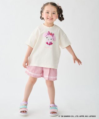 ANY KIDS 【サンリオキャラクターズ×ANY KIDS】ひんやり ミラクルスパンコール Tシャツ マイメロディ×エクリュ