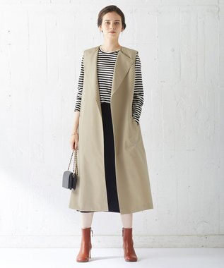 ICB 【洗える】シンプルジャージー ロングスリーブTシャツ ブラックボーダー系