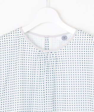 J.PRESS LADIES S 【洗える】スクエアープリント カットソー ブルー系