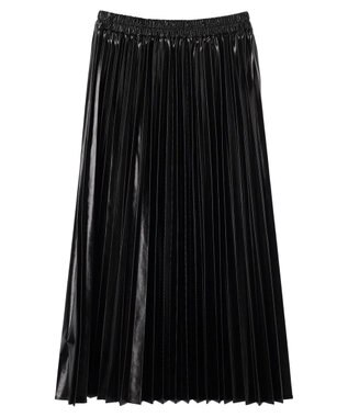 Green Parks ・ＥＬＥＮＣＡＲＥ　ＤＵＥ　メタリックプリーツスカート Black