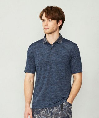 JOSEPH ABBOUD MOUNTAIN 【UNISEX】クールスキンガードポロシャツ ネイビー系