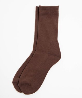 WEGO 底パイルカラーリブソックス ブラウン