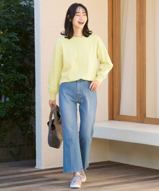 ANY L 【洗濯機可・UVケア】ビューティベーシックロングＴシャツ マスカット