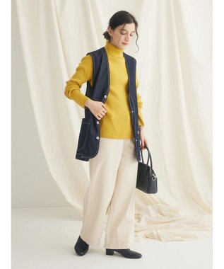 CRAFT STANDARD BOUTIQUE リブタートルネックニットプルオーバー Mustard