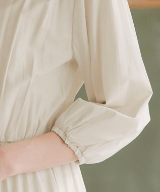 Tiaclasse 【2WAY・洗える】パフスリーブティアードマキシワンピース アイボリー