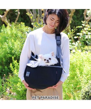 ソフト メッシュスリング キャリーバッグ【超小型犬】 ブラック / ホワイト