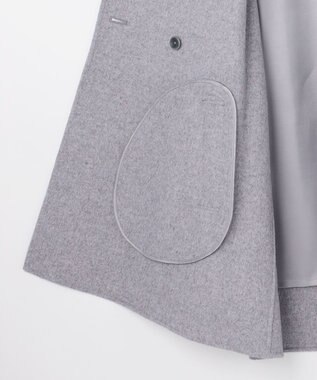 J.PRESS LADIES L ウールナイロンリバー テーラード コート ライトグレー系