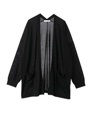 Green Parks ＵＶカットシアートッパーカーディガン Black