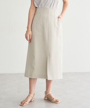 YECCA VECCA ドライタッチナロースカート Light Beige