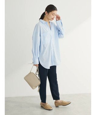 Green Parks きれいシルエットパンツ（とろみテーパード） Dark Navy