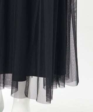 23区 【GOLD LABEL】ソフトチュール ドッキング ワンピース ブラック系