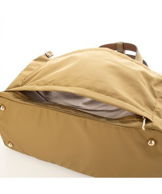 LA BAGAGERIE 【エコユース】ナイロン×型押しエナメル　2WAYミニトート ベージュ
