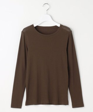 自由区 S レイヤリングシアーインナー カットソー ダークブラウン