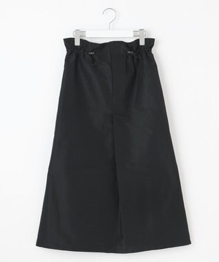 J.PRESS LADIES L 【洗える】シャンブレータフタ  ナロー スカート ブラック系