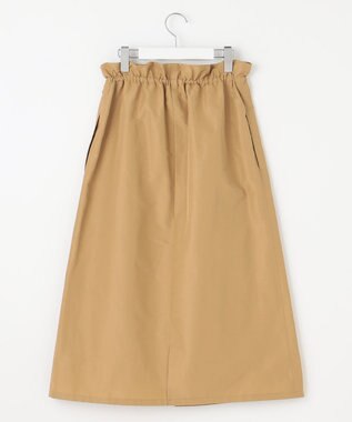 J.PRESS LADIES L 【洗える】シャンブレータフタ  ナロー スカート キャメル系