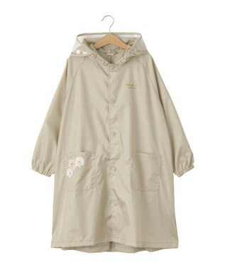 MOONBAT 【ジュニアリュック対応】ポールアンドジョー ポーチ付きキッズレインコート ベージュ