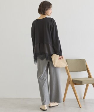 AMERICAN HOLIC スカラップレースプルオーバー Black