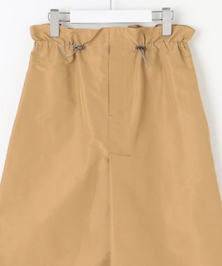 J.PRESS LADIES L 【洗える】シャンブレータフタ  ナロー スカート キャメル系