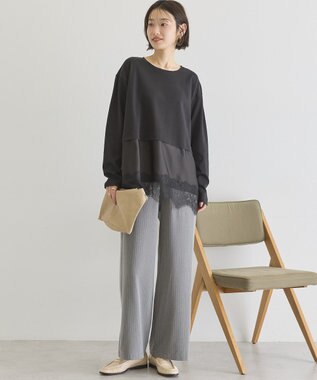 AMERICAN HOLIC スカラップレースプルオーバー Black