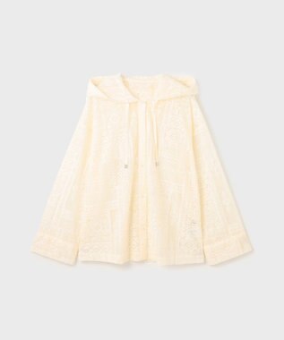 GRACE CONTINENTAL キカレースフード付トップ キナリ