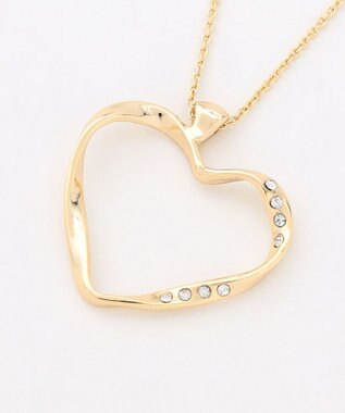 組曲 ツイストハートフープペンダント ゴールド系